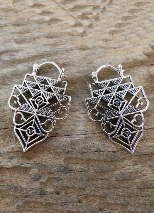 Silver Geometric earrings
