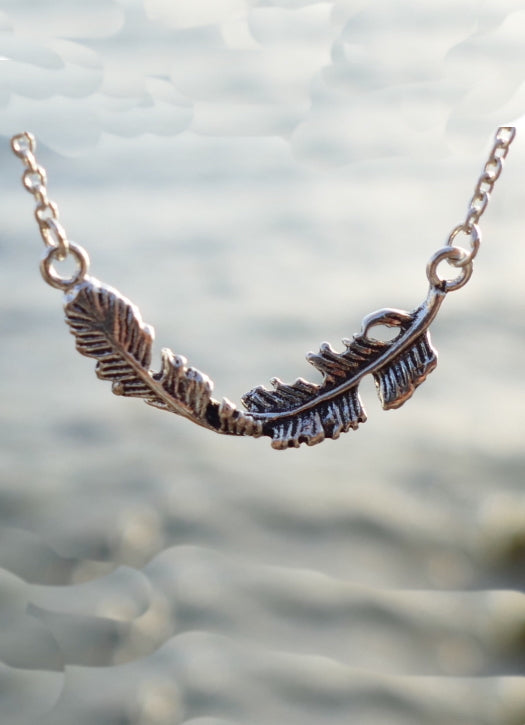 Silver Feather necklace