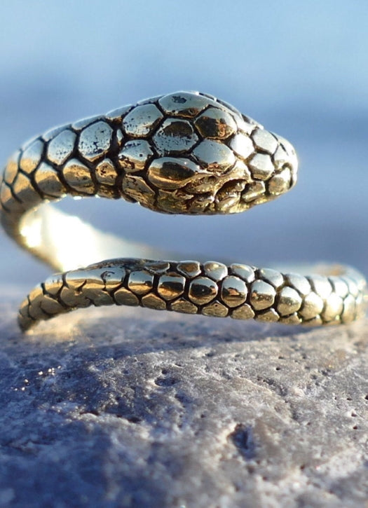 Brass Snake twist ring