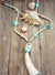 Wood Bead Necklace W/Pompom & Big Tassel